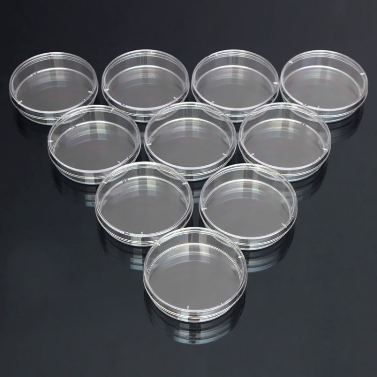 10 PCS Polystyrene Sterile Petri Dishes Bacteria Dish Laboratory Biological Scientific Lab Supplies, Size:60mm - free shipping - PMC TechLife - Order now!
