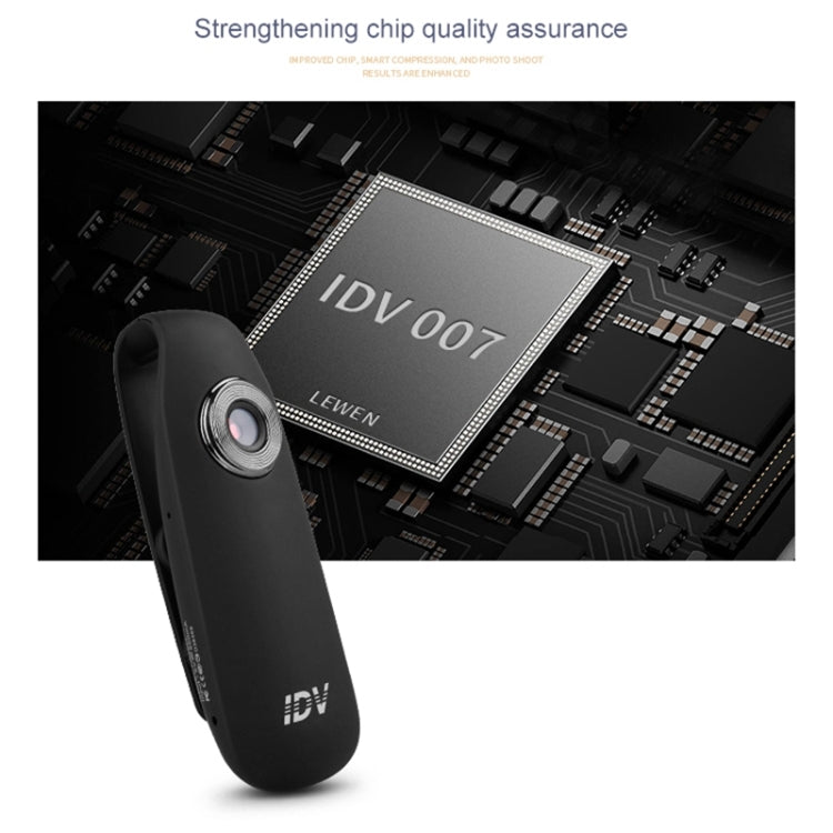 IDV 007 HD 1080P Clip Design Law Enforcement Recorder Portable Mini Monitoring Recorder, Support Motion Detection & TF Card (Max 128GB) - Recording Pen by PMC Jewellery | Online Shopping South Africa | PMC Jewellery | Buy Now Pay Later Mobicred