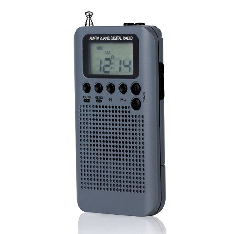 HRD-104 Mini Portable FM + AM Two Band Radio with Loudspeaker(Grey) - Radio Player by PMC Jewellery | Online Shopping South Africa | PMC Jewellery