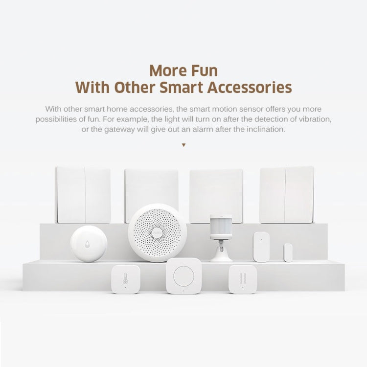 Original Xiaomi Youpin Aqara Zigbee Shock Sensor Mijia Aqara Smart Motion Sensor Vibration Detection Alarm Monitor for Xiaomi Smart Home Suite Devices (CA1001)(White) - Home Automation Modules by Xiaomi | Online Shopping South Africa | PMC Jewellery | Buy Now Pay Later Mobicred