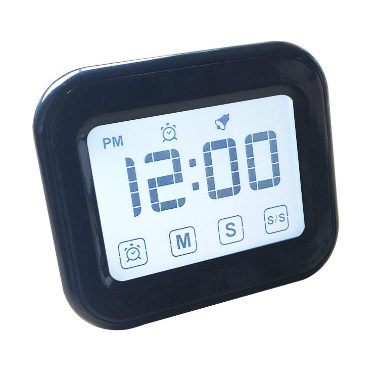 Kitchen Timer Digital Alarm Clock Large LCD Touch Screen Come with Night Light for Cooking Baking(Black) - Digital Countdown by PMC TechLife | Online Shopping South Africa | PMC TechLife | Buy Now Pay Later Mobicred