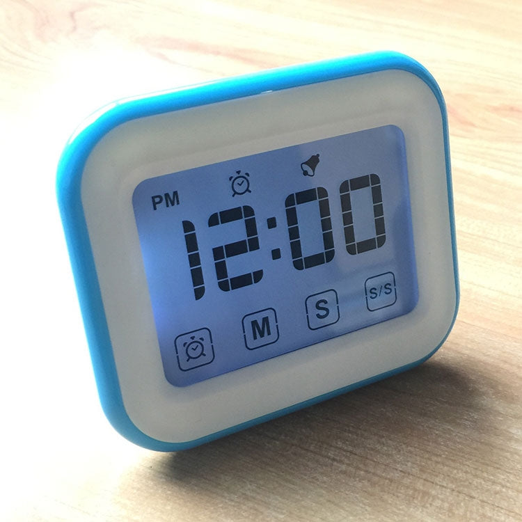 Kitchen Timer Digital Alarm Clock Large LCD Touch Screen Come with Night Light for Cooking Baking(Blue) - Digital Countdown by PMC TechLife | Online Shopping South Africa | PMC TechLife | Buy Now Pay Later Mobicred