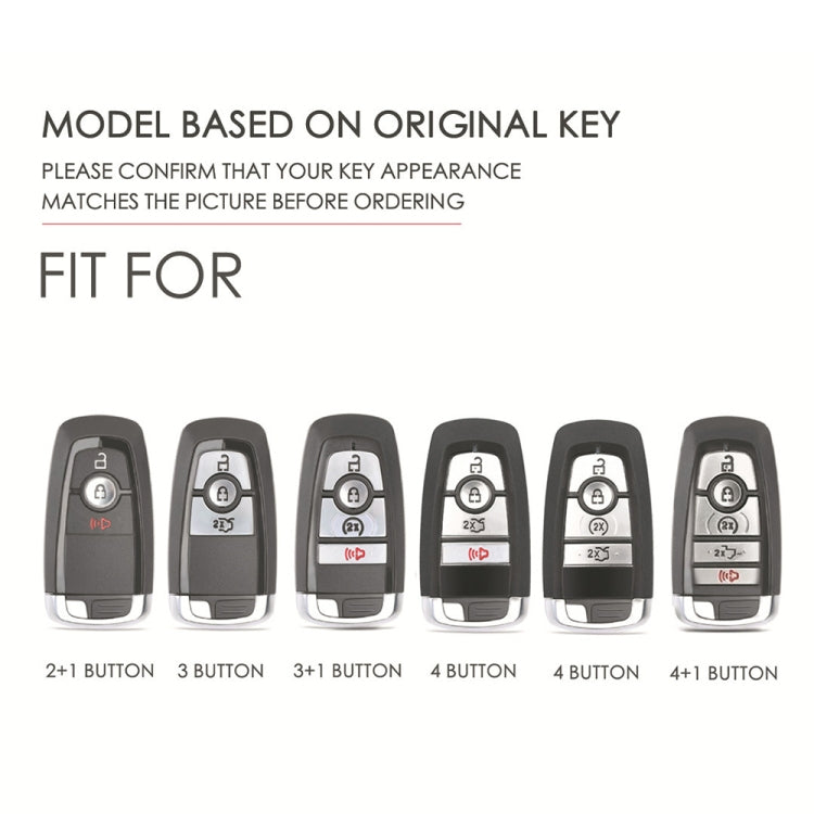 For Ford F-150 5-button C073 Car Key Leather Protective Case (Blue) - Car Key Cases by PMC Jewellery | Online Shopping South Africa | PMC Jewellery | Buy Now Pay Later Mobicred