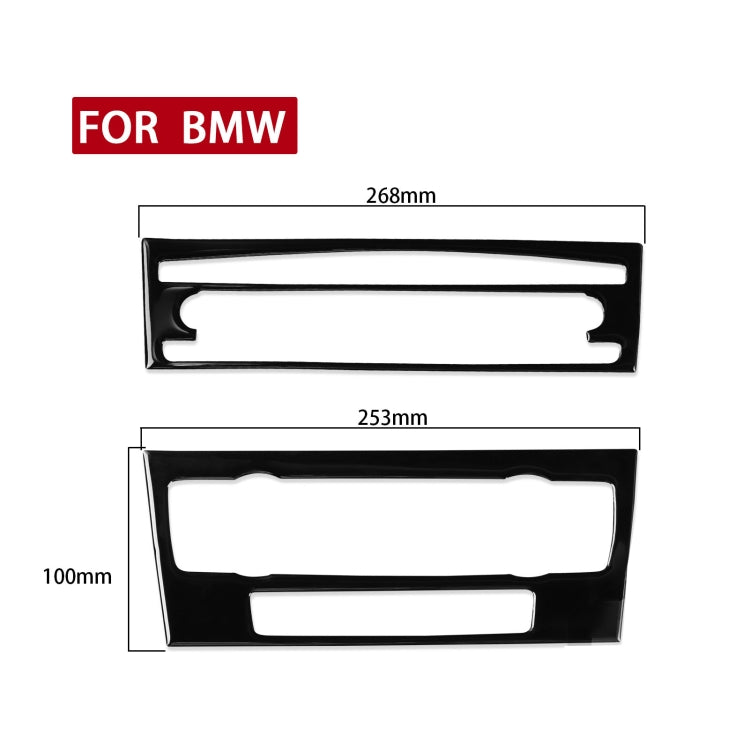 For BMW 3 Series E90/E92 2005-2012 2pcs Car Air Conditioner CD Control Panel Non-navigation with Holes Decorative Sticker, Left and Right Drive Universal - Car Interior Mouldings by PMC Jewellery | Online Shopping South Africa | PMC Jewellery | Buy Now Pay Later Mobicred