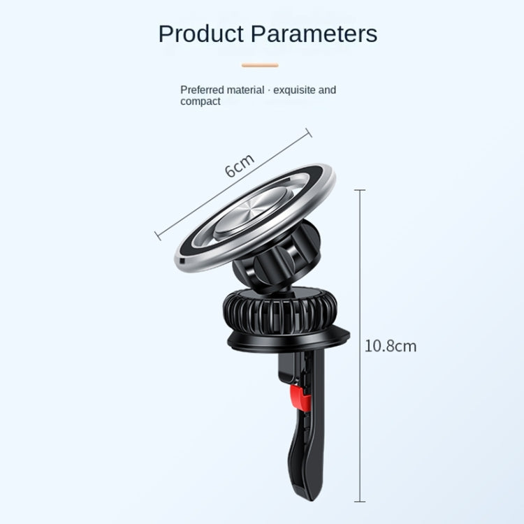 F83 Car Air Outlet Vent Magnetic Mobile Phone Navigation Holder (Silver) - Car Holders by PMC TechLife | Online Shopping South Africa | PMC TechLife | Buy Now Pay Later Mobicred