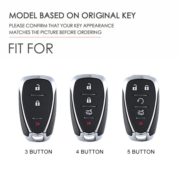 For Chevrolet 5-button Hallmo Car Cowhide Leather Key Protective Cover Key Case(Brown) - Car Key Cases by Hallmo | Online Shopping South Africa | PMC TechLife | Buy Now Pay Later Mobicred