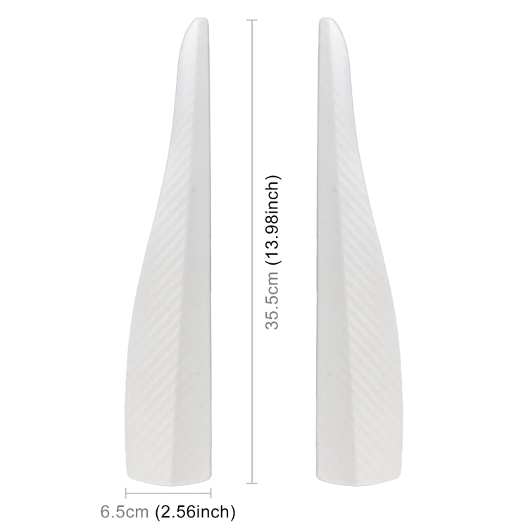 1 Pair Car Carbon Fiber Silicone Bumper Strip, Style: Long (White) - Anti Collision Sticker by PMC TechLife | Online Shopping South Africa | PMC TechLife | Buy Now Pay Later Mobicred