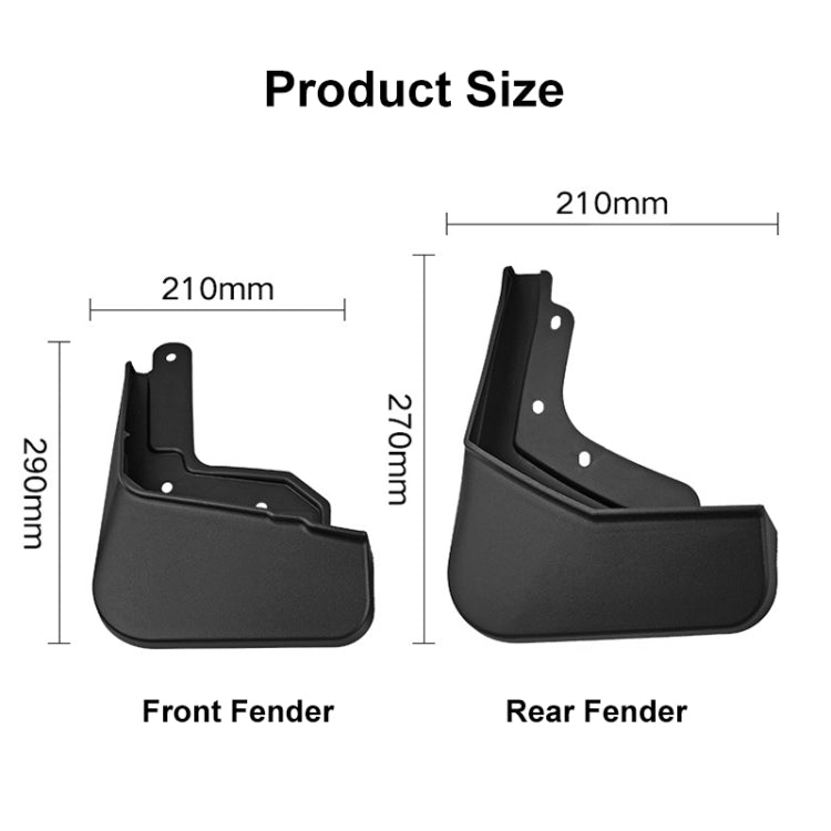 For Polestar 2 4pcs/Set Car Auto Soft Plastic Splash Flaps Fender Guard - free shipping - PMC TechLife - Order now!