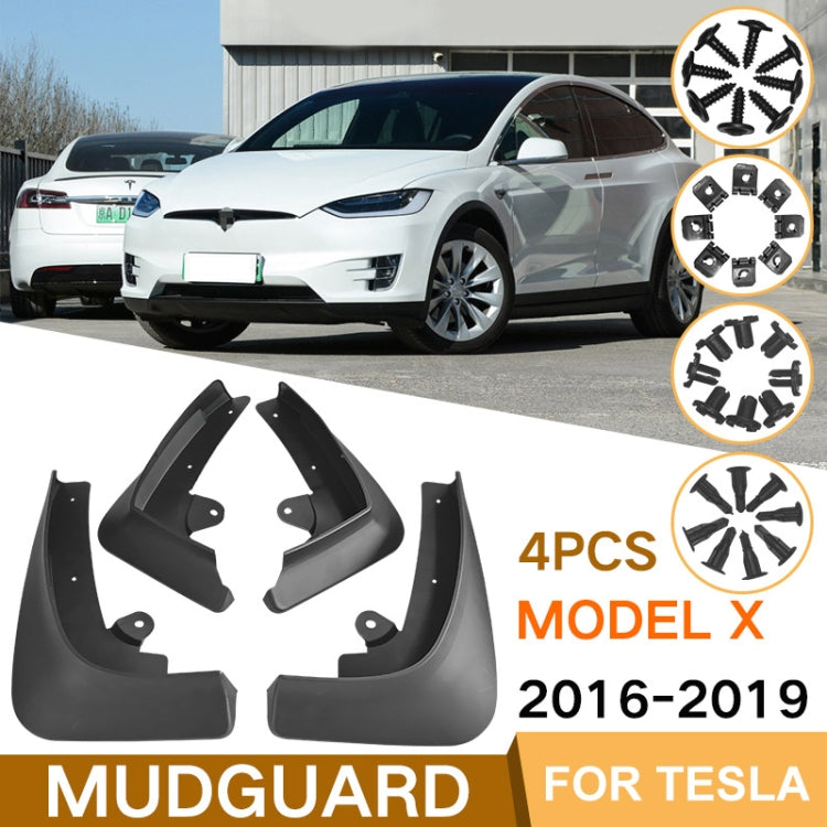 For TESLA MODEL X 2016-2021 4pcs/Set Car Auto Soft Plastic Splash Flaps Fender Guard - free shipping - PMC TechLife - Order now!