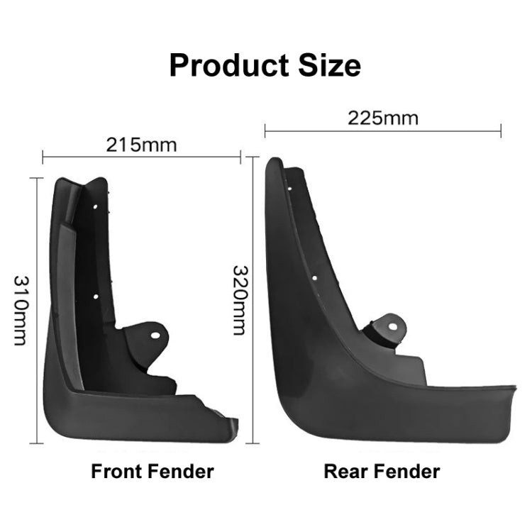For TESLA MODEL X 2016-2021 4pcs/Set Car Auto Soft Plastic Splash Flaps Fender Guard - free shipping - PMC TechLife - Order now!