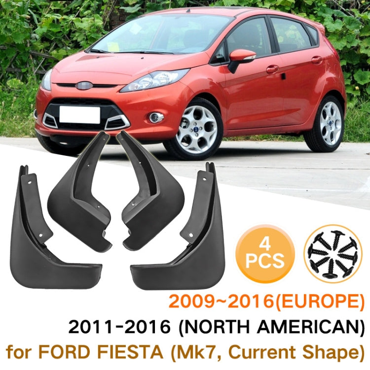 For Ford Fiesta 4pcs/Set Car Auto Soft Plastic Splash Flaps Fender Guard - Mudguards by PMC TechLife | Online Shopping South Africa | PMC TechLife | Buy Now Pay Later Mobicred