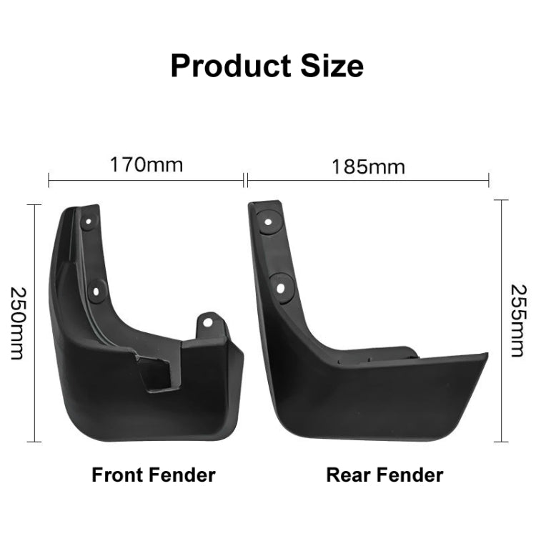 For Toyota Avanza 2012-2021 4pcs/Set Car Auto Soft Plastic Splash Flaps Fender Guard - Mudguards by PMC Jewellery | Online Shopping South Africa | PMC Jewellery | Buy Now Pay Later Mobicred