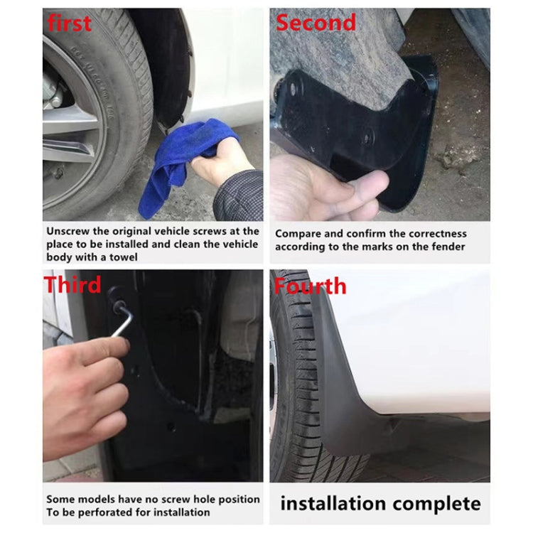 For Jaguar XFL 2016 4pcs/Set Car Auto Soft Plastic Splash Flaps Fender Guard - Mudguards by PMC TechLife | Online Shopping South Africa | PMC TechLife | Buy Now Pay Later Mobicred