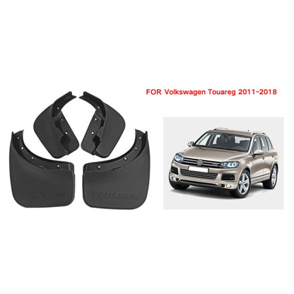 For Volkswagen Touareg 2011-2018 4pcs/Set Car Auto Soft Plastic Splash Flaps Fender Guard - Mudguards by PMC Jewellery | Online Shopping South Africa | PMC Jewellery