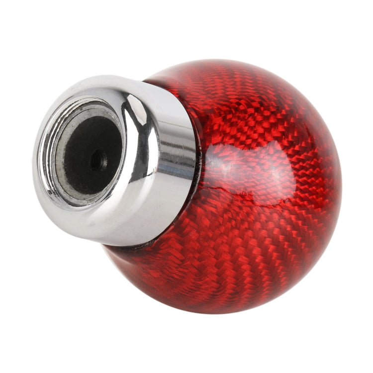 Car Carbon Fiber Pattern Gear Shift Knob Round Modified Gear Shift Head (Red) - Shift Knob by PMC Jewellery | Online Shopping South Africa | PMC Jewellery | Buy Now Pay Later Mobicred