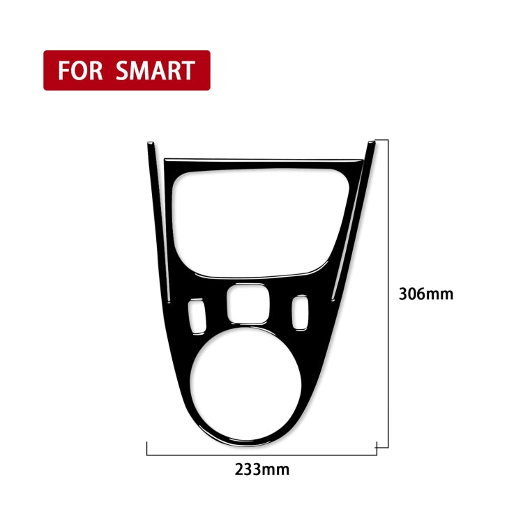 Car Left Drive Central Gear Panel Decorative Sticker For Mercedes-Benz Smart 2016-2021 (Black) - Car Interior Mouldings by PMC Jewellery | Online Shopping South Africa | PMC Jewellery | Buy Now Pay Later Mobicred