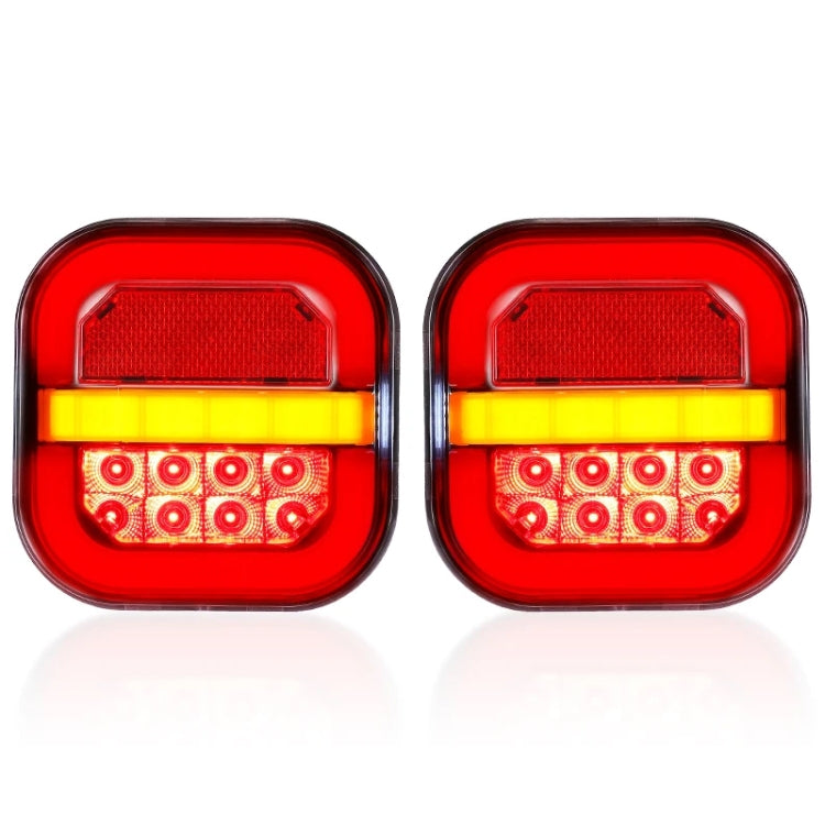 2pcs 12-24V 28LEDs Square Trailer Taillight - Brake Lights by PMC TechLife | Online Shopping South Africa | PMC TechLife | Buy Now Pay Later Mobicred