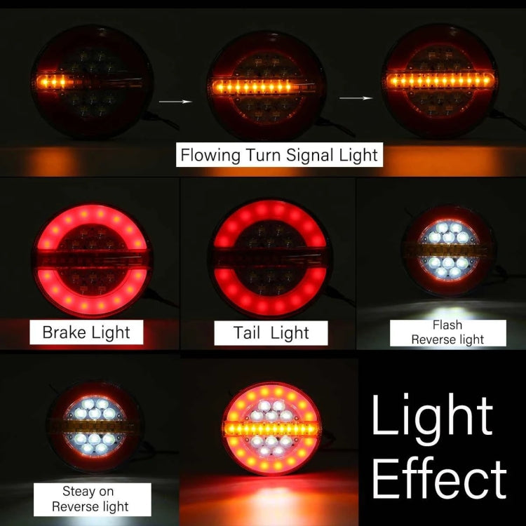 4 inch 24V Truck LED Flowing Water Taillight - Brake Lights by PMC Jewellery | Online Shopping South Africa | PMC Jewellery | Buy Now Pay Later Mobicred