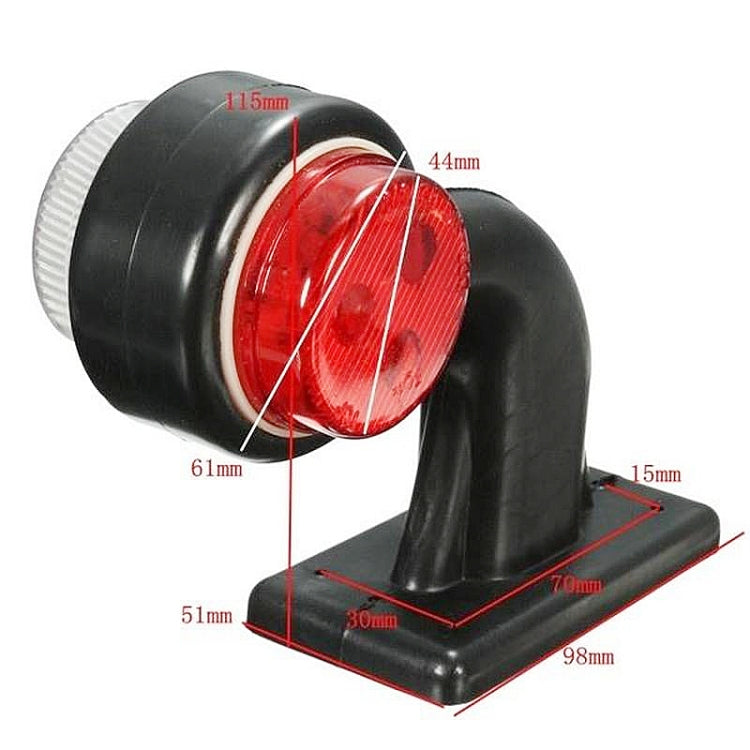 2pcs Car / Truck 12-30V LED Red White Side Marker Indicator Lights Bulb Lamp - Clearance Lights by PMC TechLife | Online Shopping South Africa | PMC TechLife | Buy Now Pay Later Mobicred