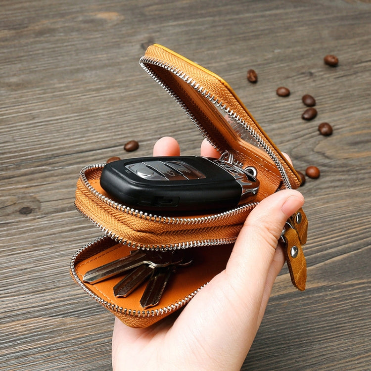 TP-9009 Double-deck Multi-function Car Key Bag(Brown) - Car Key Cases by PMC TechLife | Online Shopping South Africa | PMC TechLife | Buy Now Pay Later Mobicred
