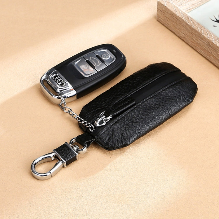 TP-9016 Litchi Texture Waterproof Zipper Car Key Bag (Black) - Car Key Cases by PMC TechLife | Online Shopping South Africa | PMC TechLife