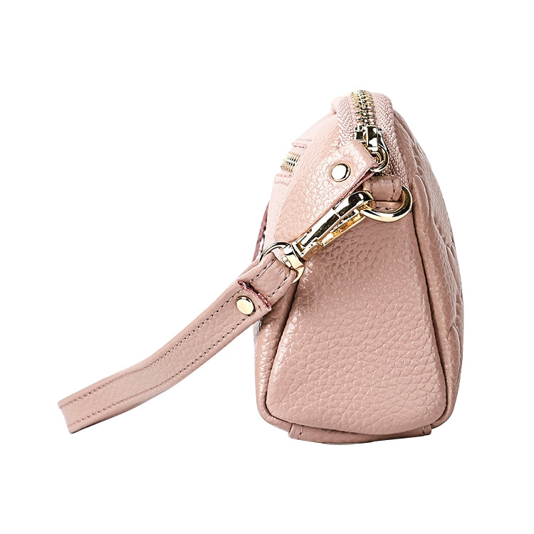 2025 Multifunctional Litchi Texture Women Large Capacity Hand Wallet Shell bag with Card Slots(Light Pink) - Wallets by PMC Jewellery | Online Shopping South Africa | PMC Jewellery | Buy Now Pay Later Mobicred