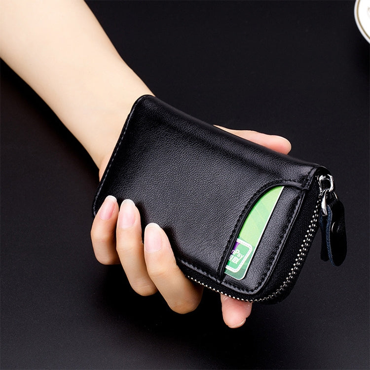 9106 Large-capacity Zipper Leather Keys Holder Bag Multi-function Wallet(Blue) - Wallets by PMC TechLife | Online Shopping South Africa | PMC TechLife