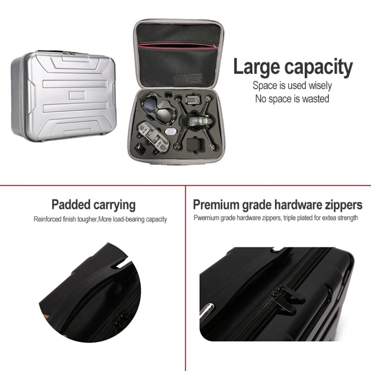 Portable Hard Case Carrying Travel Storage Box Waterproof Hard Case Storage Bag for DJI FPV(Silver) - Case & Bags by PMC Jewellery | Online Shopping South Africa | PMC Jewellery | Buy Now Pay Later Mobicred