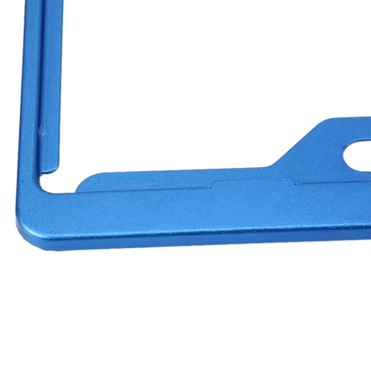 2 PCS Car License Plate Frames Car Styling License Plate Frame Aluminum Alloy Universal License Plate Holder Car Accessories(Blue) - License Plate Covers & Frames by PMC Jewellery | Online Shopping South Africa | PMC Jewellery | Buy Now Pay Later Mobicred