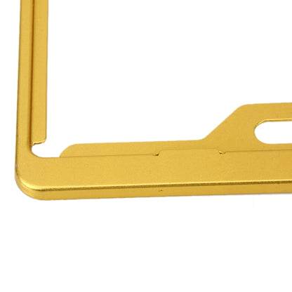 2 PCS Car License Plate Frames Car Styling License Plate Frame Aluminum Alloy Universal License Plate Holder Car Accessories(Yellow) - License Plate Covers & Frames by PMC Jewellery | Online Shopping South Africa | PMC Jewellery | Buy Now Pay Later Mobicred