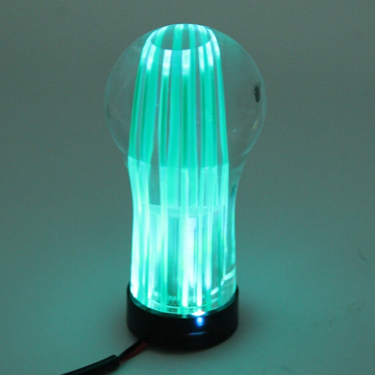 Crystal Double Light Car Breathing Racing Dash LED Magic Lamp Gear Head Shift Knob with Base, Size: 8.2 * 4.5 * 3.0 cm(Green Light + Blue Light) - Shift Knob by PMC Jewellery | Online Shopping South Africa | PMC Jewellery | Buy Now Pay Later Mobicred