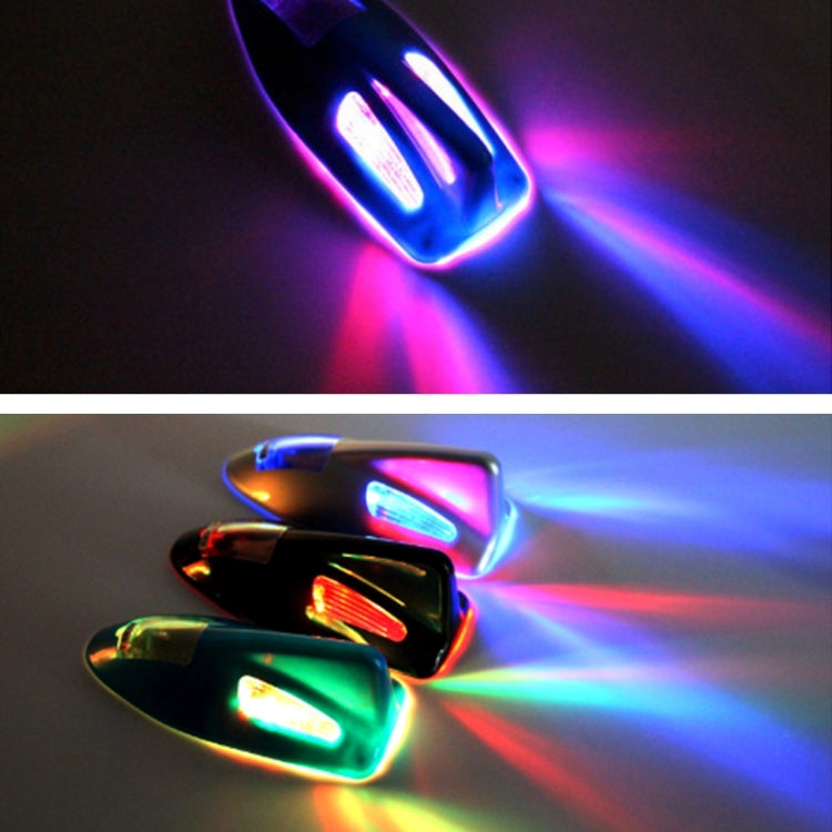 Solar Colorful Light Anti Collision Shark Fin Car Taillight LED Flash Warning Light Caution Light(Gold) - Warning Lights by PMC TechLife | Online Shopping South Africa | PMC TechLife | Buy Now Pay Later Mobicred