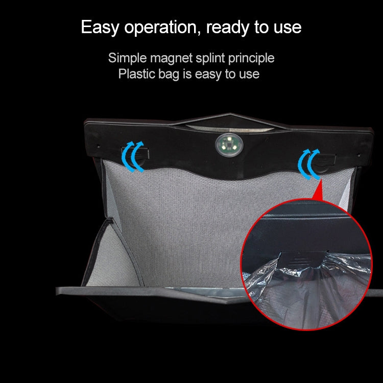 Car Multifunctional LED Design Hanging Folding Garbage Bin Storage Box (Black) - Stowing Tidying by PMC TechLife | Online Shopping South Africa | PMC TechLife | Buy Now Pay Later Mobicred