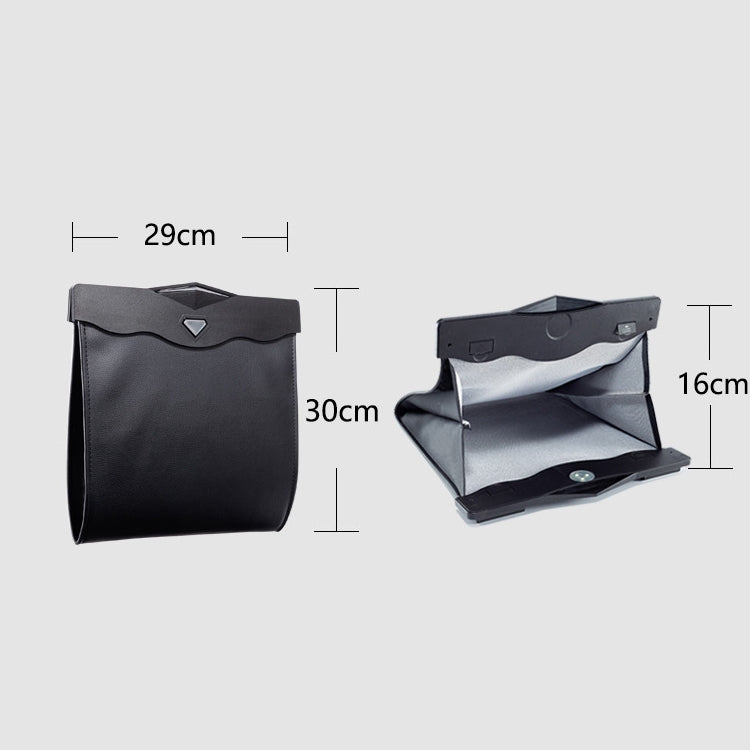 Car Multifunctional LED Design Hanging Folding Garbage Bin Storage Box (Brown) - Stowing Tidying by PMC TechLife | Online Shopping South Africa | PMC TechLife | Buy Now Pay Later Mobicred
