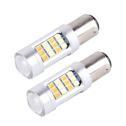 2 PCS 1157 10W 1000 LM 6000K White + Yellow Light Turn Signal Light with 42 SMD-2835-LED Lamps And Len. DC 12-24V - Arrow Turn Lights by PMC Jewellery | Online Shopping South Africa | PMC Jewellery | Buy Now Pay Later Mobicred