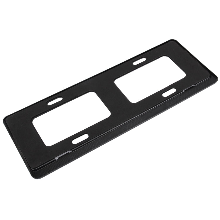 2 PCS Car License Plate Carbon Fiber Bracket Frame Holder Stand Mount(Black) - License Plate Covers & Frames by PMC TechLife | Online Shopping South Africa | PMC TechLife | Buy Now Pay Later Mobicred