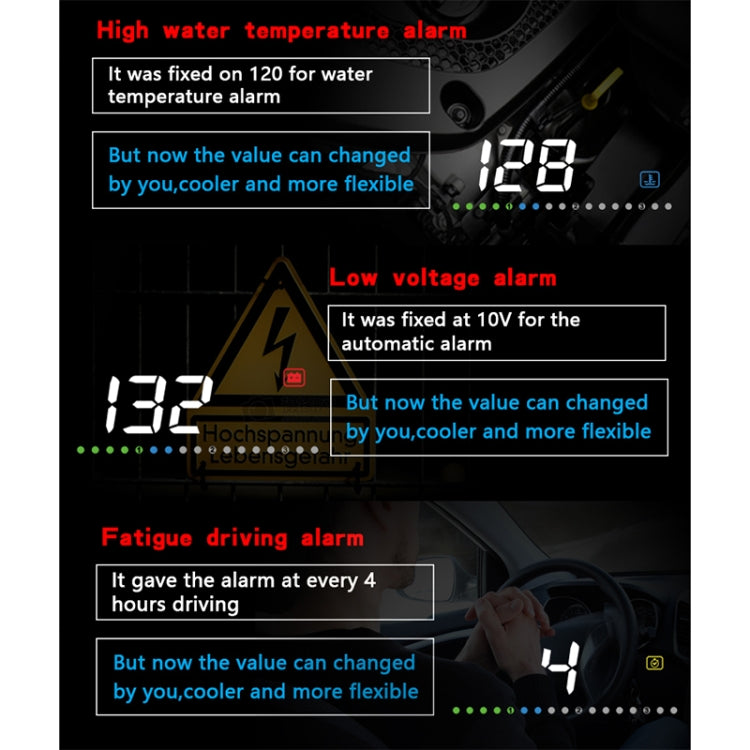 A200 OBD2 3.5 inch Vehicle-mounted Head Up Display Security System, Support Car Speed / Engine Revolving Speed Display / Water Temperature / Voltage - Head Up Display System by PMC TechLife | Online Shopping South Africa | PMC TechLife | Buy Now Pay Later Mobicred