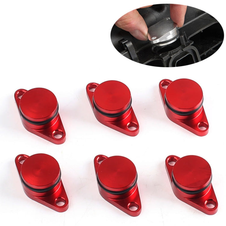 6 PCS 33mm Swirl Flap Flaps Delete Removal Blanks Plugs for BMW M57 (6-cylinder)(Red) - Engine Fittings by PMC Jewellery | Online Shopping South Africa | PMC Jewellery