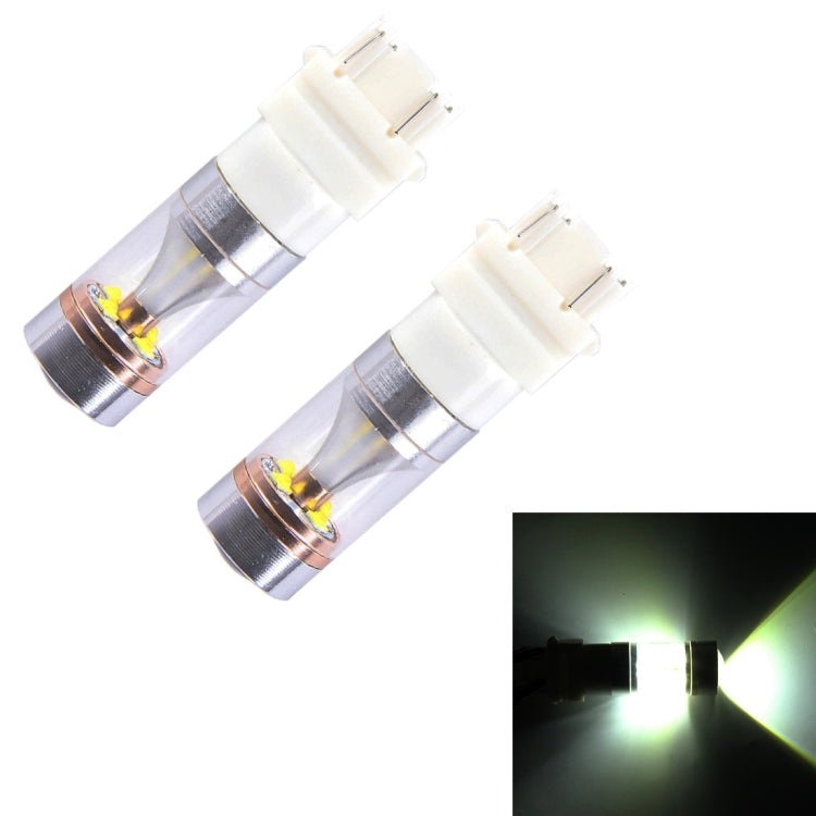 2 PCS T25/3157 Dual Wires 2300 LM 6000K 30W White Light 6 LED CREE Canbus Car Brake Light Bulb, DC 12V - Brake Lights by PMC Jewellery | Online Shopping South Africa | PMC Jewellery | Buy Now Pay Later Mobicred