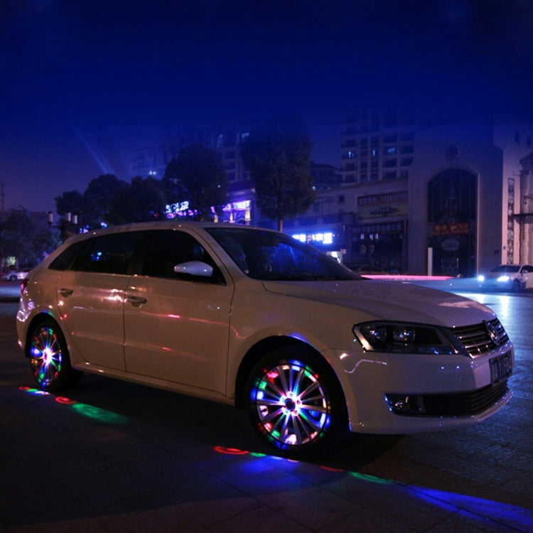4 PCS Solar High Power Car LED Colorful Wheel Lights(Colorful Light) - Decorative Lights by PMC TechLife | Online Shopping South Africa | PMC TechLife | Buy Now Pay Later Mobicred