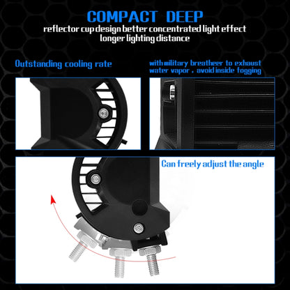 4 inch 18W 1800LM 4 Row LED Strip Light Working Refit Off-road Vehicle Lamp Roof Strip Light - Work Lights by PMC Jewellery | Online Shopping South Africa | PMC Jewellery | Buy Now Pay Later Mobicred