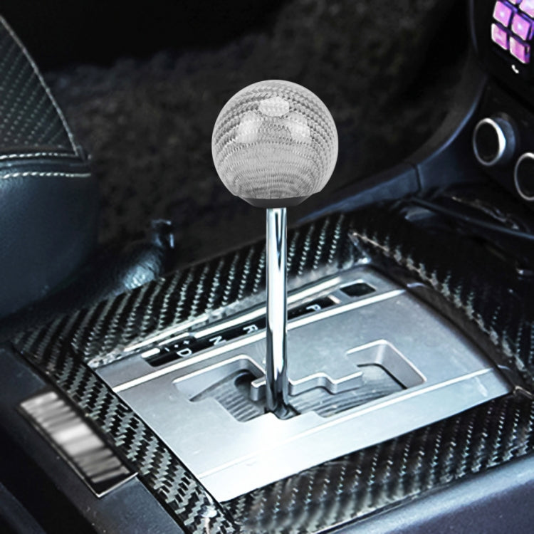 Universal Vehicle Car Shifter Cover Manual Automatic Carbon Fiber Ball Gear Shift Knob (Silver) - Shift Knob by PMC Jewellery | Online Shopping South Africa | PMC Jewellery | Buy Now Pay Later Mobicred