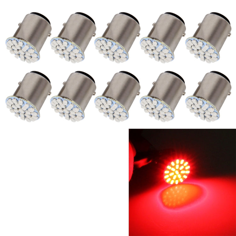 10 PCS Car Auto 1.2W 1157 BAY15D 22-LED Bulbs Brake Light - Brake Lights by PMC Jewellery | Online Shopping South Africa | PMC Jewellery | Buy Now Pay Later Mobicred