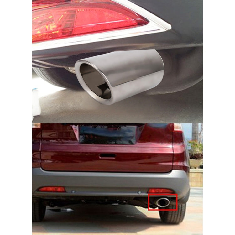 Car Styling Stainless Steel Exhaust Tail Muffler Tip Pipe for VW Volkswagen 1.6T Swept Volume(Silver) - Exhaust Pipes by PMC Jewellery | Online Shopping South Africa | PMC Jewellery