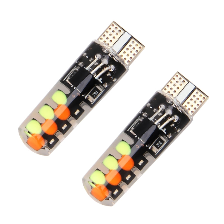 2 PCS W5W 194 T10 Multi Colors COB 12 SMD RGB LED Bulbs with Remote Control Wedge Side Lights License Plate Lamp, DC 12V - Clearance Lights by PMC Jewellery | Online Shopping South Africa | PMC Jewellery | Buy Now Pay Later Mobicred