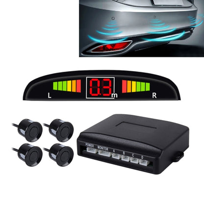 Car Buzzer Reverse Backup Radar System - Premium Quality 4 Parking Sensors Car Reverse Backup Radar System with LCD Display(Black) - Radar Detectors by PMC Jewellery | Online Shopping South Africa | PMC Jewellery | Buy Now Pay Later Mobicred