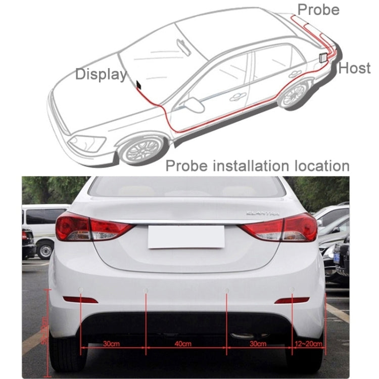 Car Buzzer Reverse Backup Radar System - Premium Quality 4 Parking Sensors Car Reverse Backup Radar System with LCD Display(Carbon Gray) - Radar Detectors by PMC Jewellery | Online Shopping South Africa | PMC Jewellery | Buy Now Pay Later Mobicred