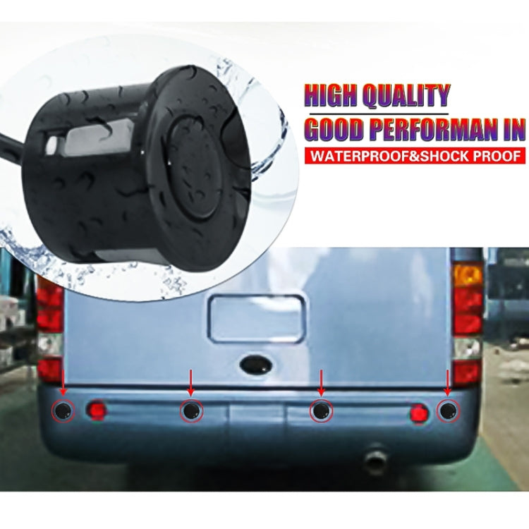 PZ316 Digital LED Crescent Shape Display Rear View Mirror Car Recorder for Truck with 4 Rear Radar - Radar Detectors by PMC TechLife | Online Shopping South Africa | PMC TechLife | Buy Now Pay Later Mobicred