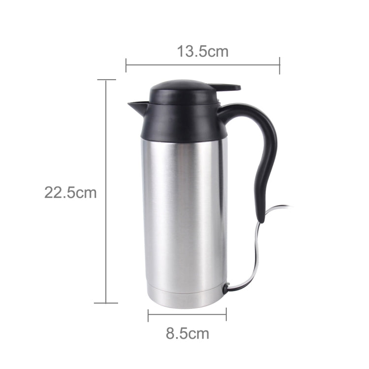 HJ-18A Stainless Steel Electric Mug 750ml DC 12V Car Electric Kettle Heated Mug Car Coffee Cup With Charger Cigarette Lighter Heating Cup Kettle Insulated Water Heater Mug - Heating Cups by PMC Jewellery | Online Shopping South Africa | PMC Jewellery | Buy Now Pay Later Mobicred