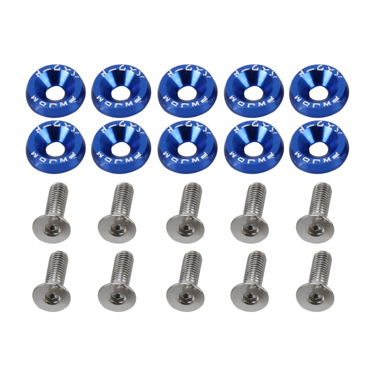 10 PCS Car Modified Screw Gaskets Bodywork Stainless Steel Gasket Bolts, Diameter: 19mm(Blue) - Nuts & Bolts by PMC Jewellery | Online Shopping South Africa | PMC Jewellery | Buy Now Pay Later Mobicred